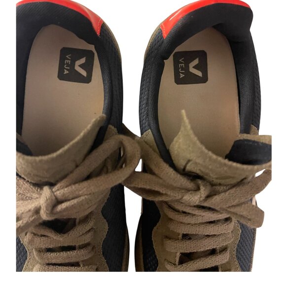 Veja Khaki and Navy Sneakers - Picture 3 of 12